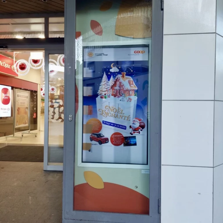 Ecran vitrine COOP