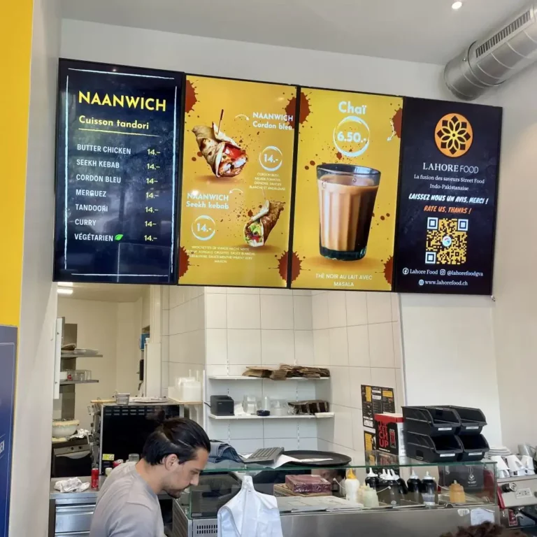 Menuboard digital Lahore Food